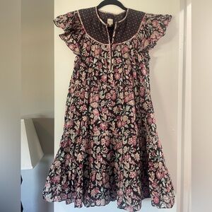 La Vie by Rebecca Taylor Floral Dress with Ruffle Sleeves